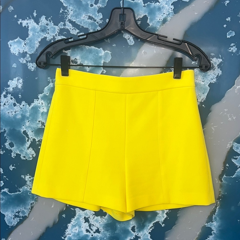 Alice + Olivia High Waist Yellow Shorts 0